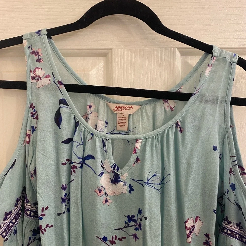 Arizona floral cold shoulder long sleeve blouse - Picture 3 of 6